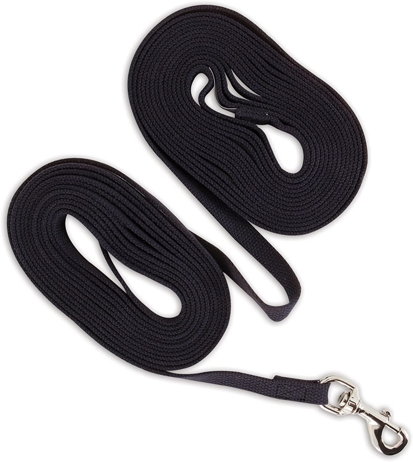 Petmate Aspen Pet Cotton Training Dog Lead 5/8" X 20' Black