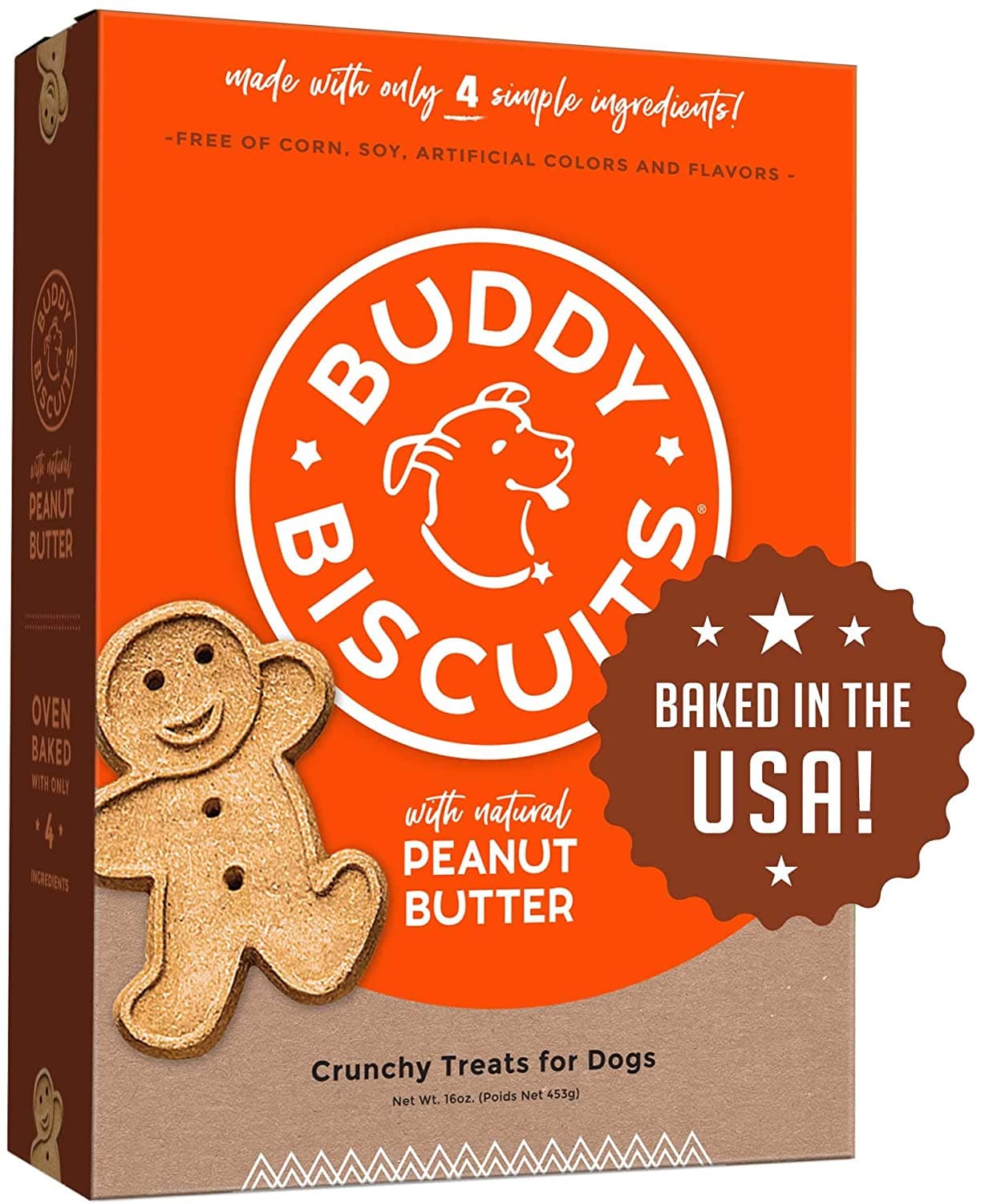 Buddy Biscuits Crunchy Treats with Peanut Butter - 16 oz.