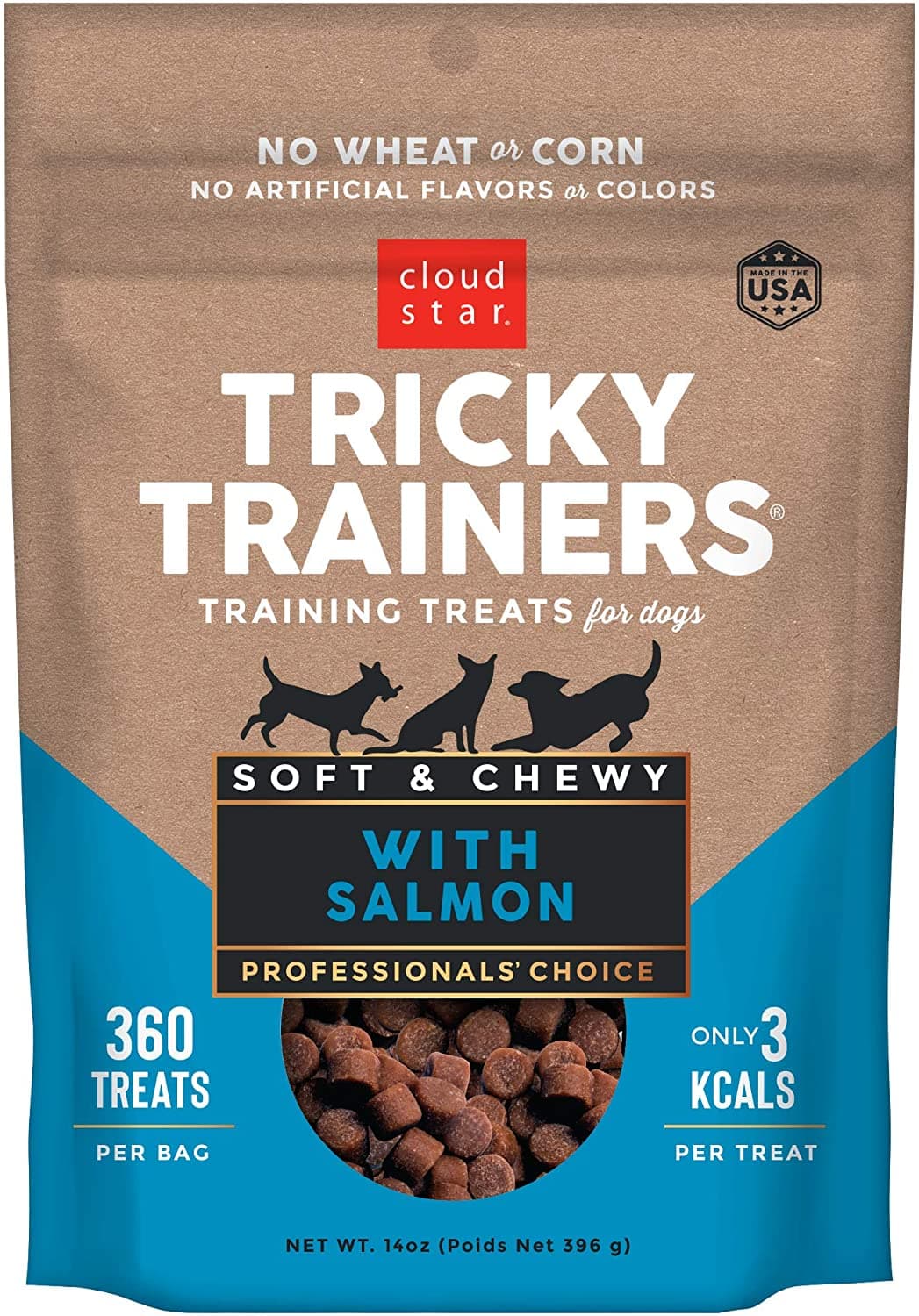 Cloud Star Tricky Trainers Chewy Treats - Salmon - 5 oz.