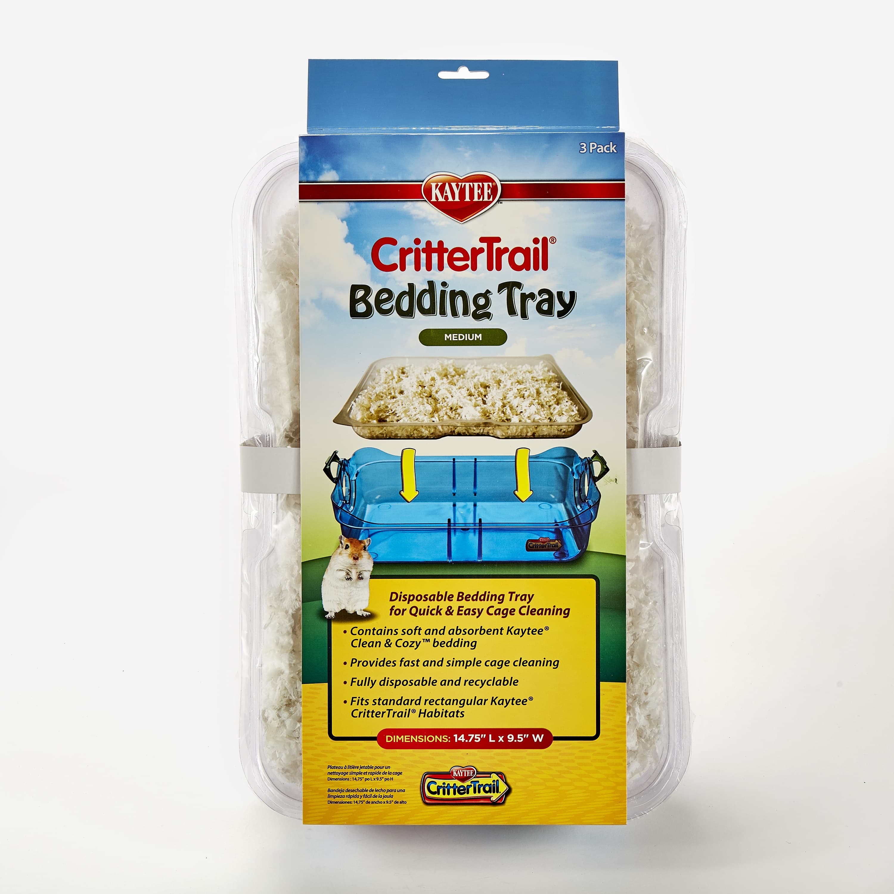Kaytee Crittertrail Bedding Tray 6/3Ct Crittertrail Accessories