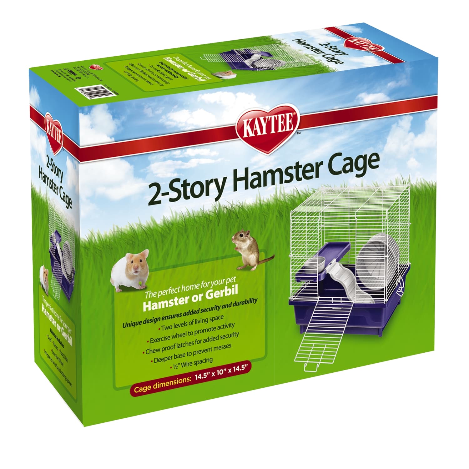 Kaytee Mfh Hamster Home 2-Story 4/cs Mfh and Open Living Habitats