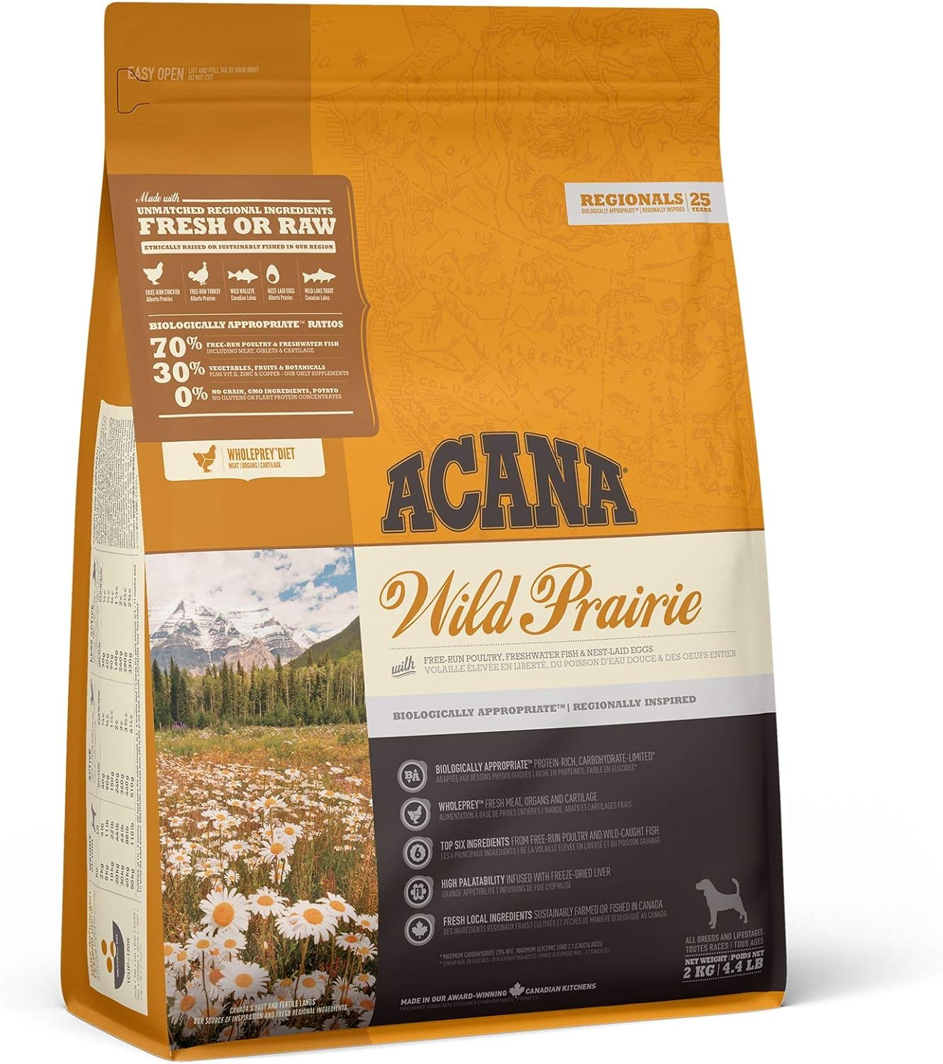 Acana Highest Protein Wild Prairie Recipe Dry Dog Food - 2Kg