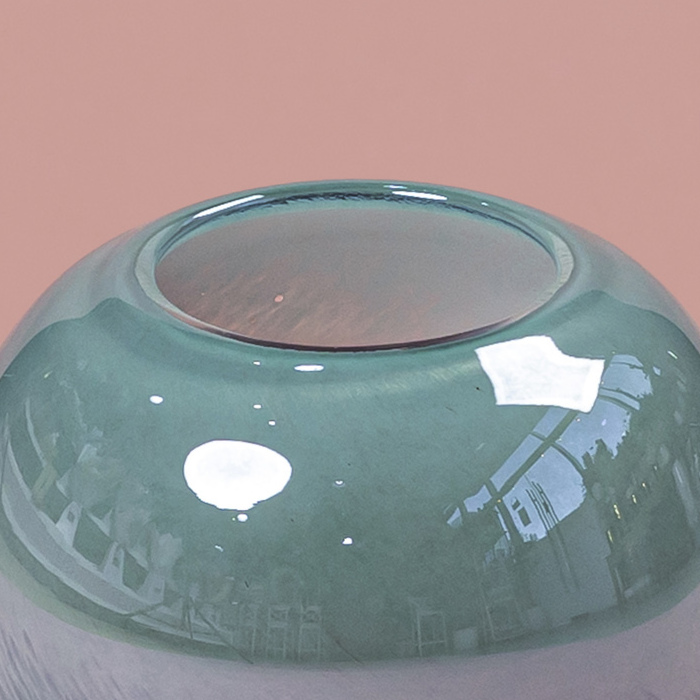 Green-White Round Vase