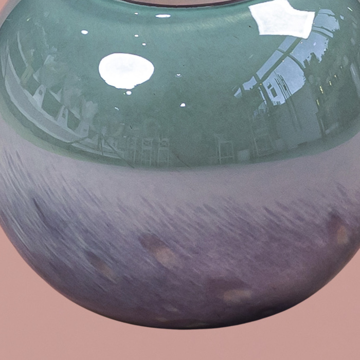 Green-White Round Vase