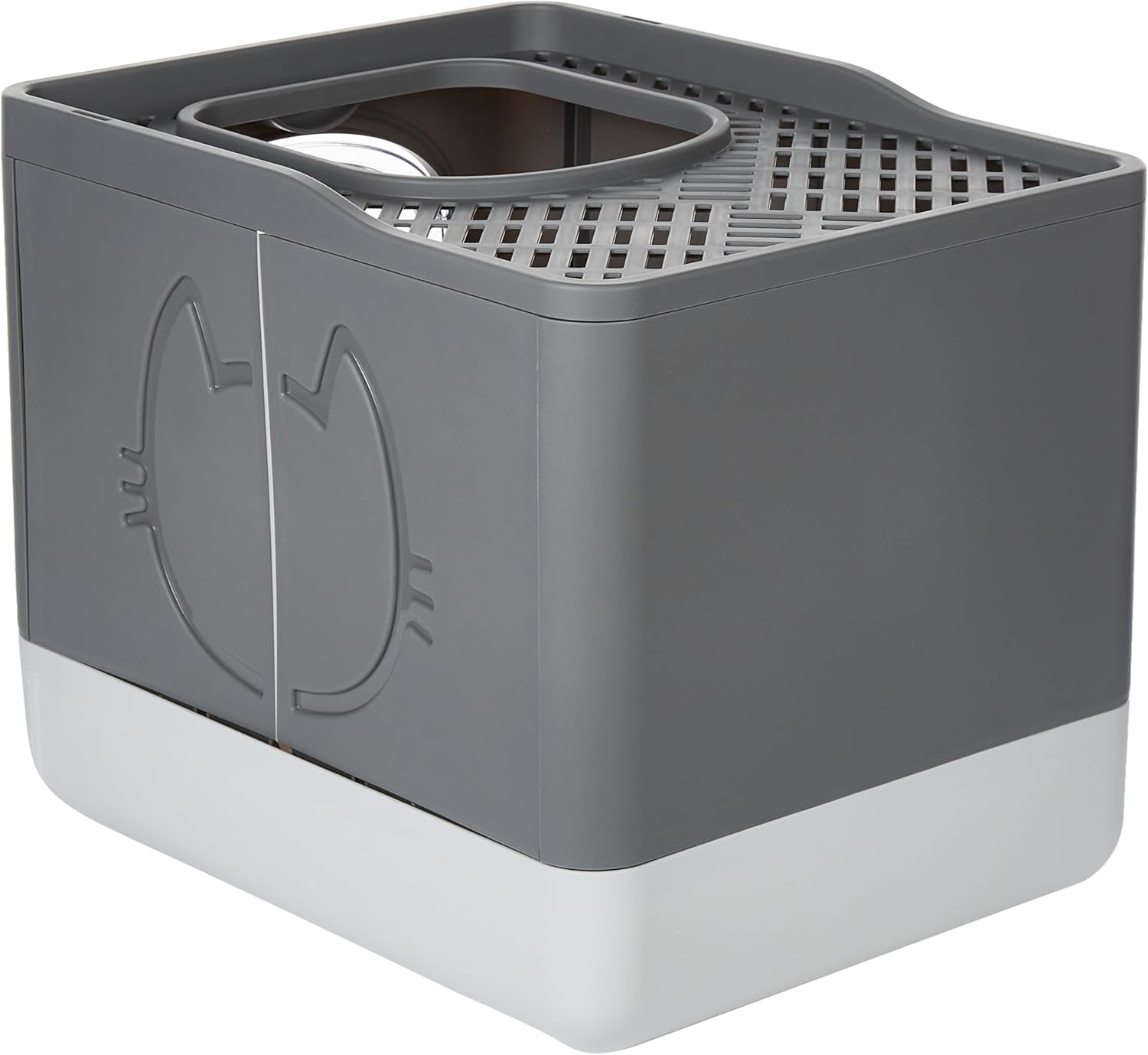 All for Paws Go Fresh - Foldable Cat Litter Box - Grey