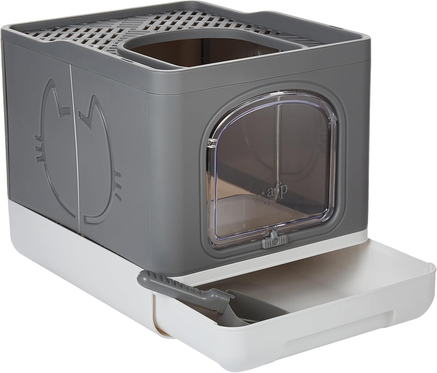 All for Paws Go Fresh - Foldable Cat Litter Box - Grey