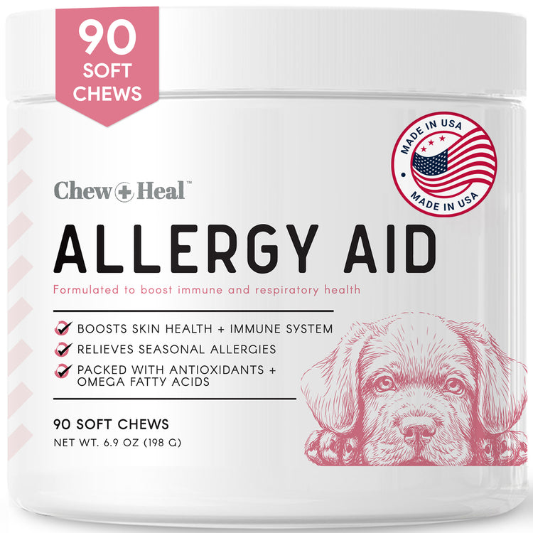 Chew & Heal - Allergy Aid Soft Chew Allergy Supplement for Dogs - 250gm