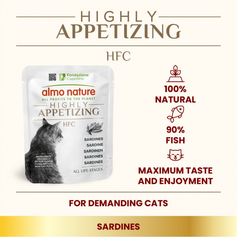 Almo Nature Highly Appetizing Sardines Wet food 50 g - Pack of 12