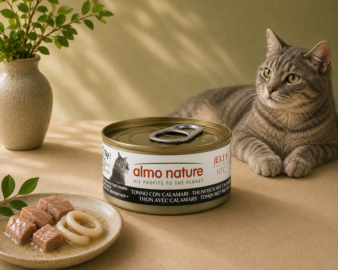 Almo Nature Jelly - Tuna and Squid Wet food 70 g - Pack of 12