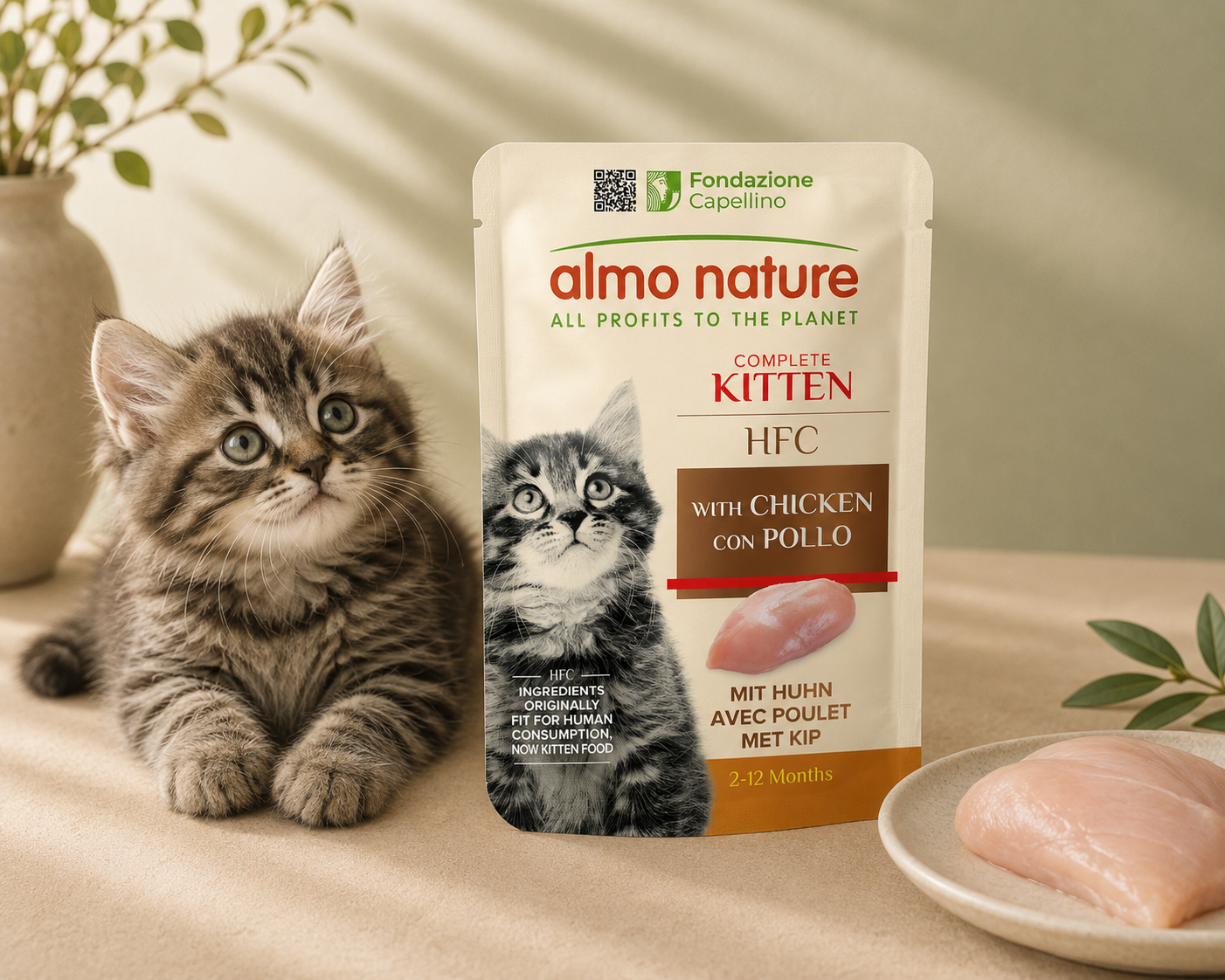 Almo Nature Kitten - Chicken Wet food 55 g - Pack of 12