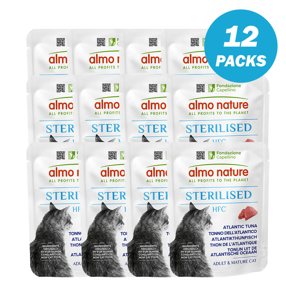 Almo Nature Sterilised Atlantic Tuna Wet food 50 g - Pack of 12