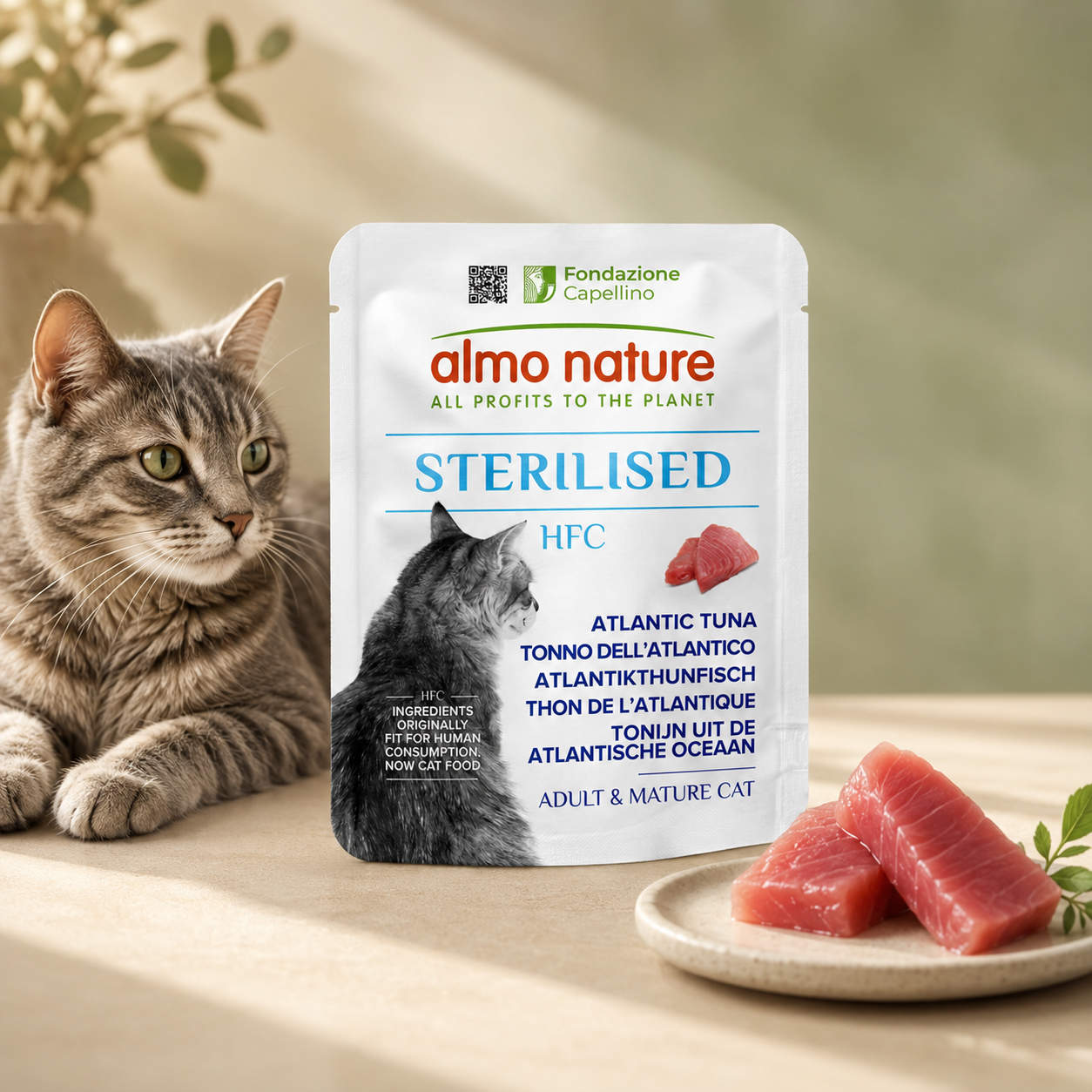 Almo Nature Sterilised Atlantic Tuna Wet food 50 g - Pack of 12