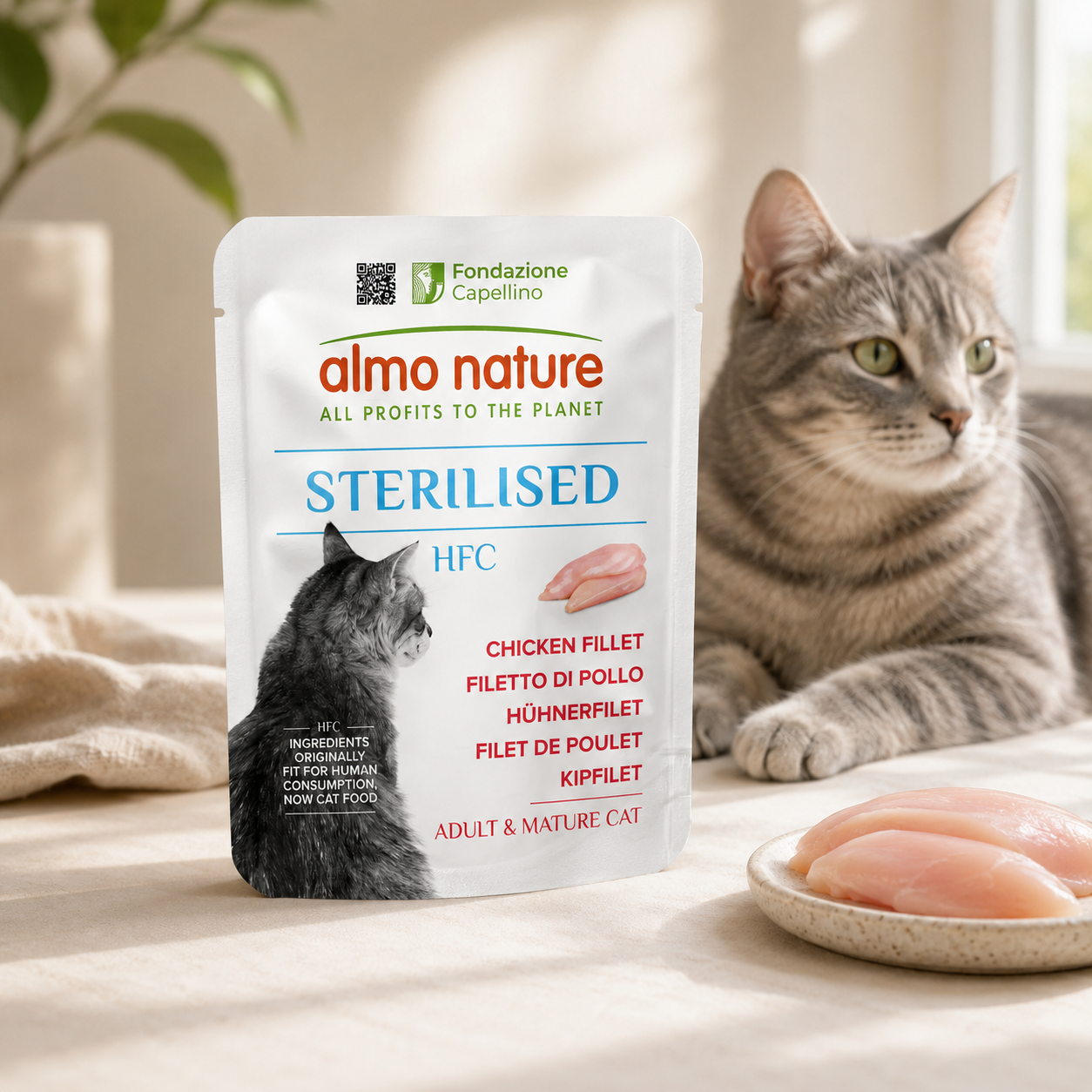 Almo Nature Sterilised Chicken Fillet Wet food 50 g - Pack of 12