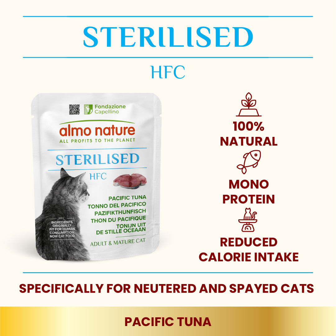 Almo Nature Sterilised Pacific Tuna Wet food 50 g - Pack of 12