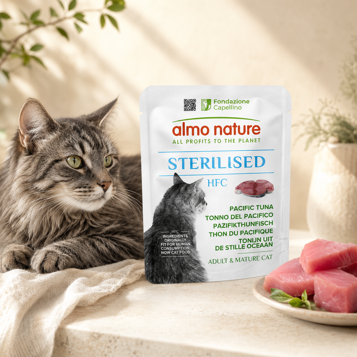 Almo Nature Sterilised Pacific Tuna Wet food 50 g - Pack of 12