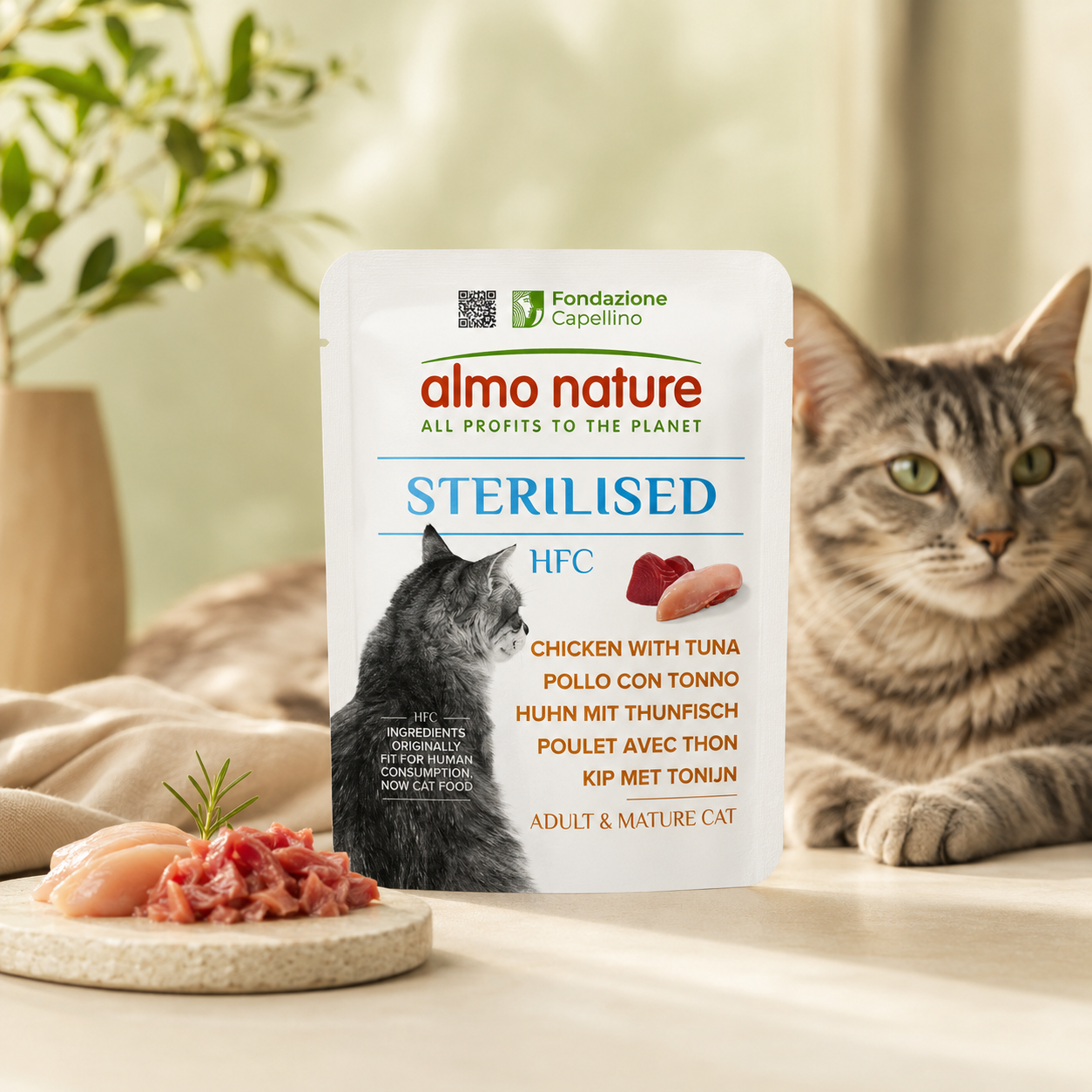 Almo Nature Sterilised with Chicken and Tuna Wet food 50 g - Pack of 12