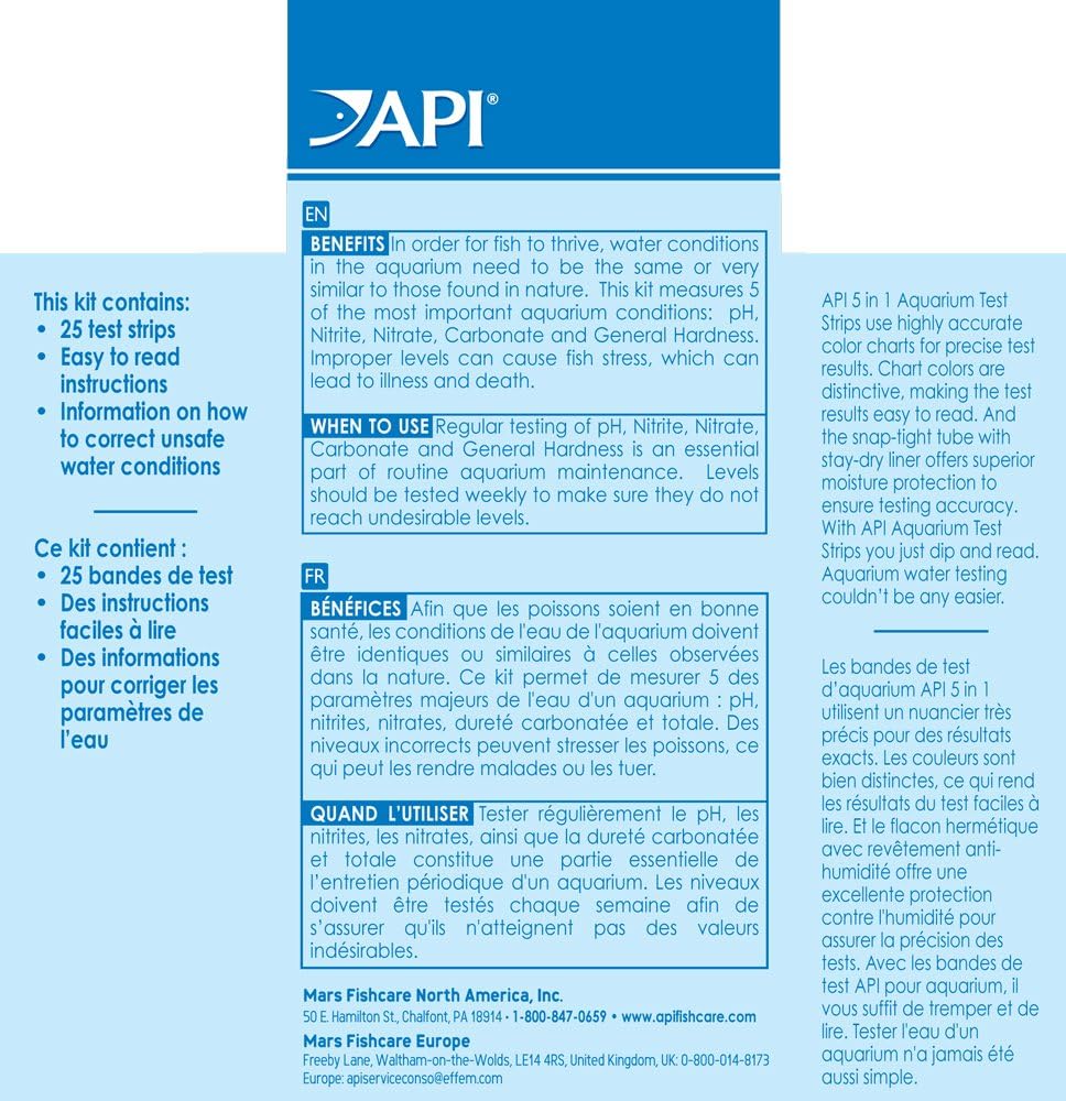 API 5in1 Test Strips 25 count