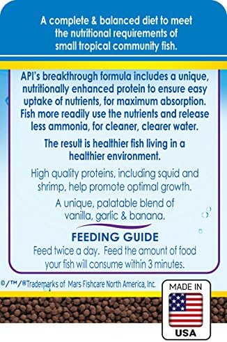 API Mini Pellets Tropical Fish Food 1.7 oz