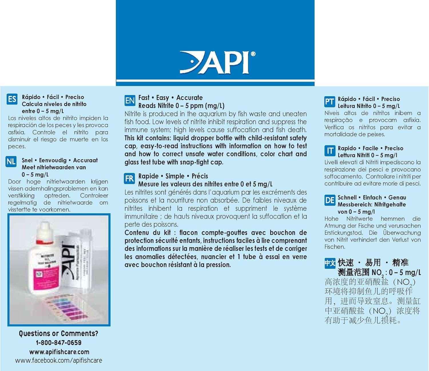 API Nitrite No2 Test Kit, 180 count