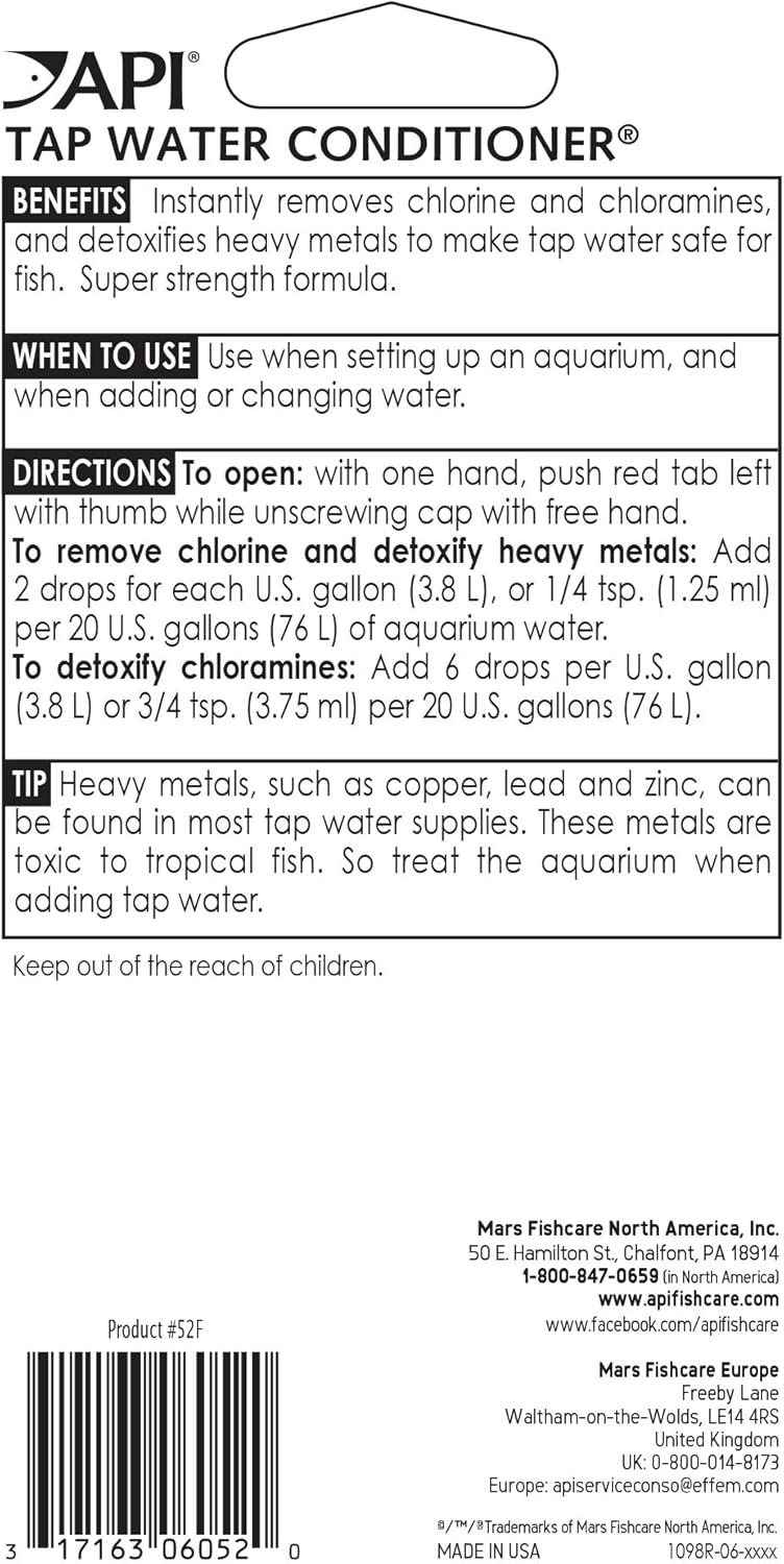 API Tap Water Conditioner 1.25 oz