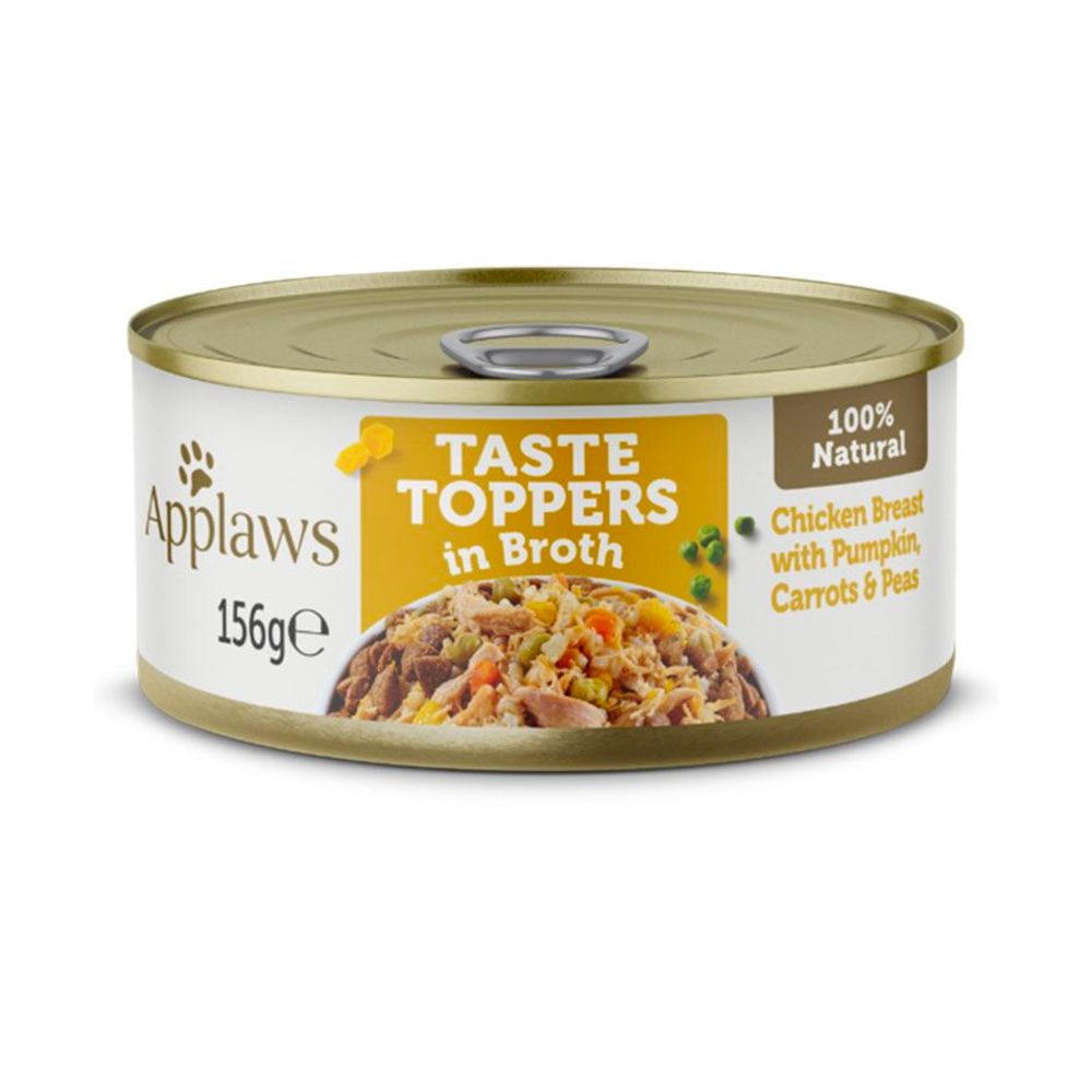 Applaws Taste Topper Broth Chicken Veg Dog Tin 156g