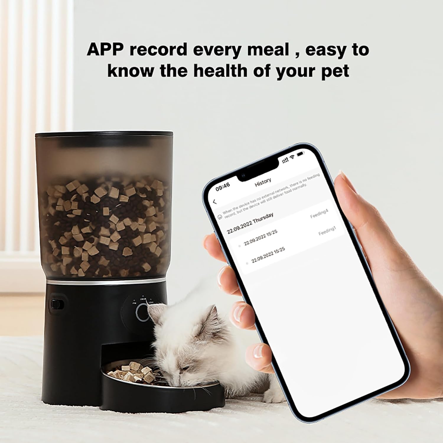 Auto Food Feeder with APP WiFi Control