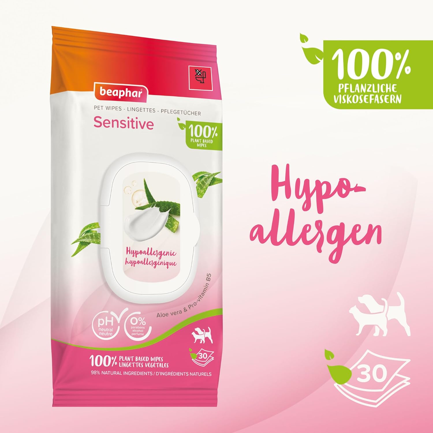Beaphar Pet Wipes Sensitive (30 Wipes)
