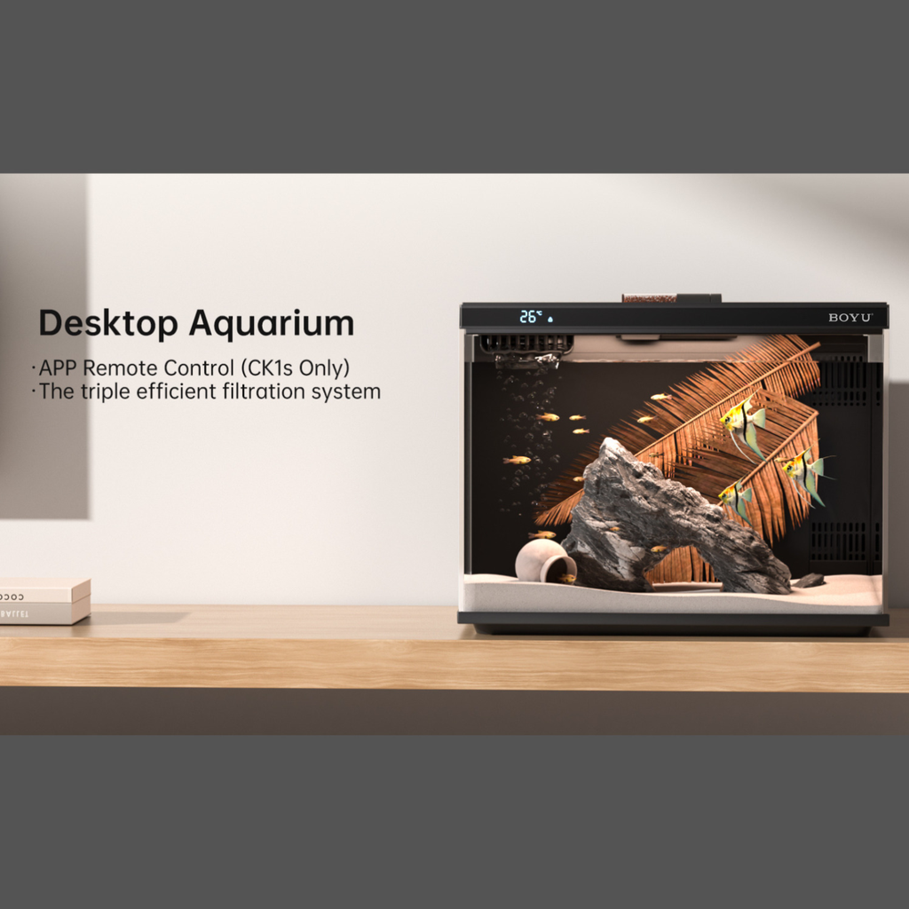 Boyu Cooke 1s Smart Aquarium With Feeder CK 15 (WiFi Version)-45.4x26.3x35.3cm (30 Litre)