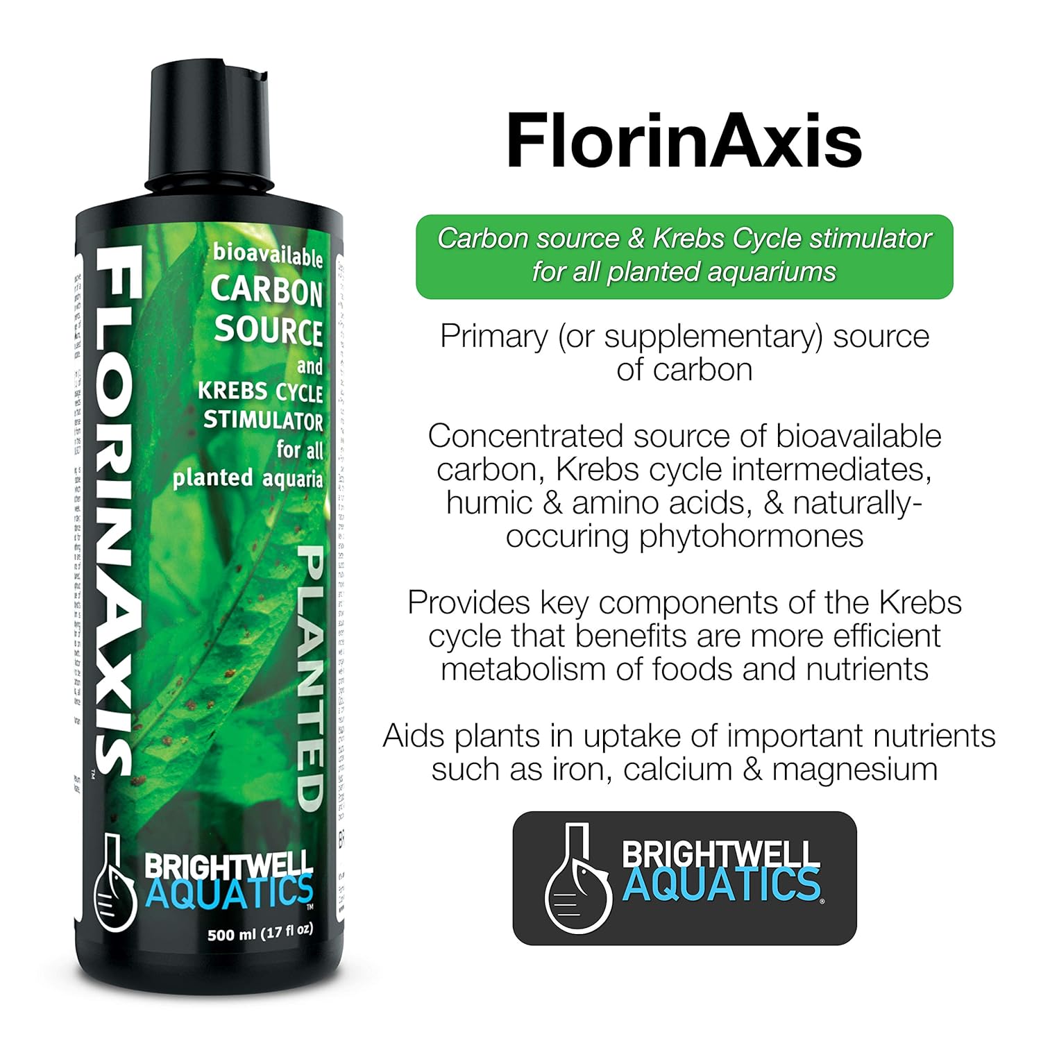 Brightwell Aquatics Florinaxis Carbon Planted Aquarium Freshwater, 250ml