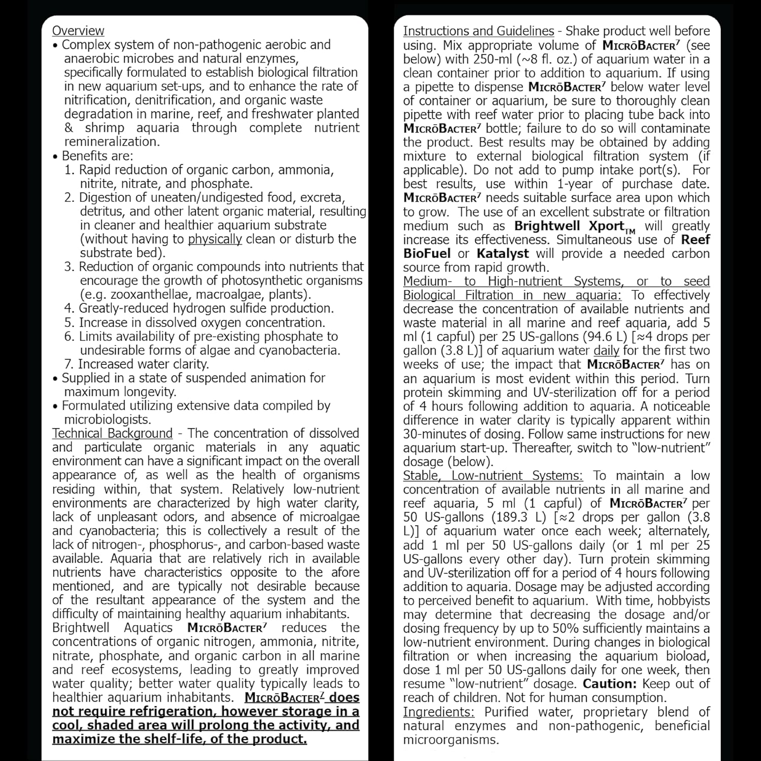 Brightwell Aquatics MicroBacter 7 - 250ml