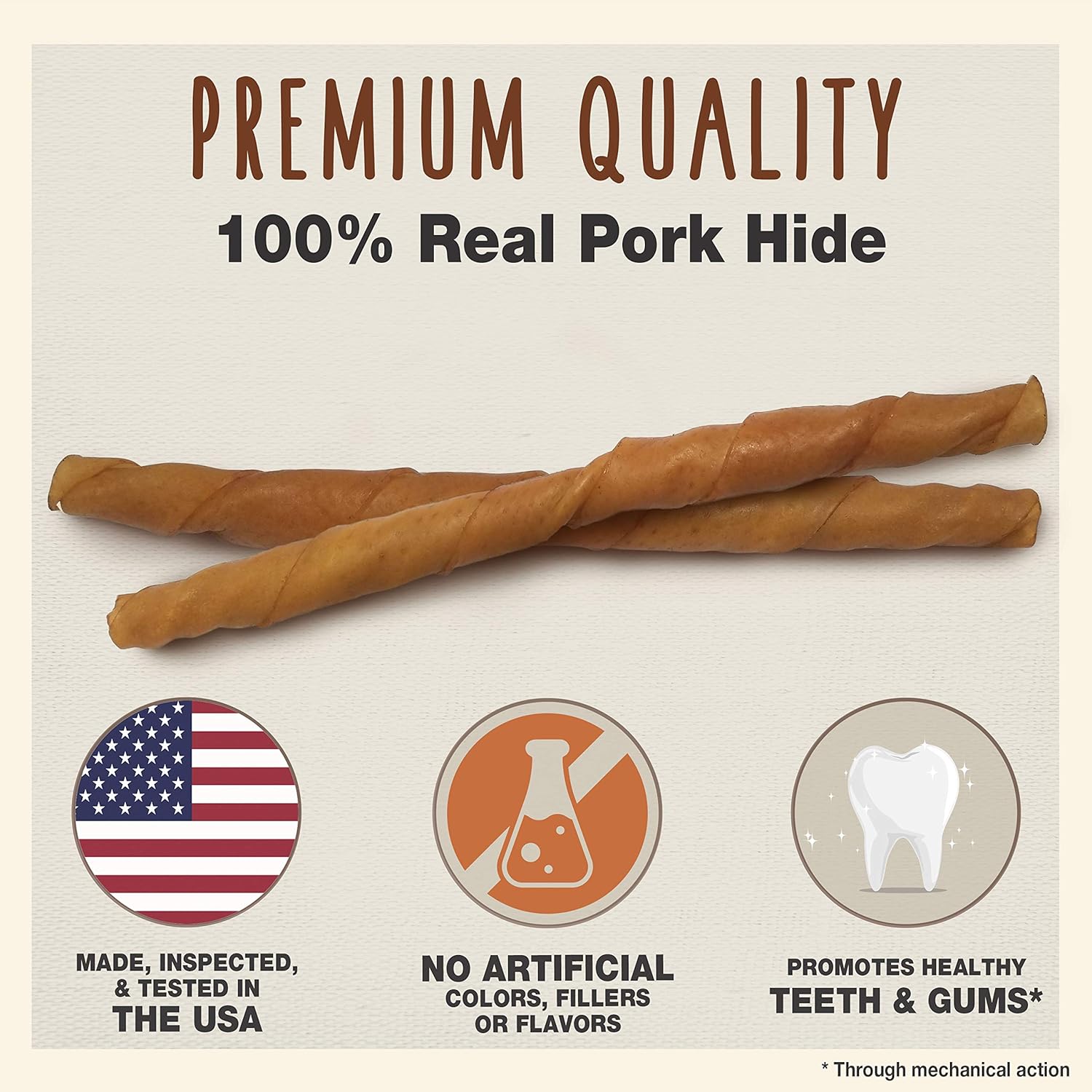 Cadet 10"/5 pk. Pork Roll Twists Dog Treats & Chews