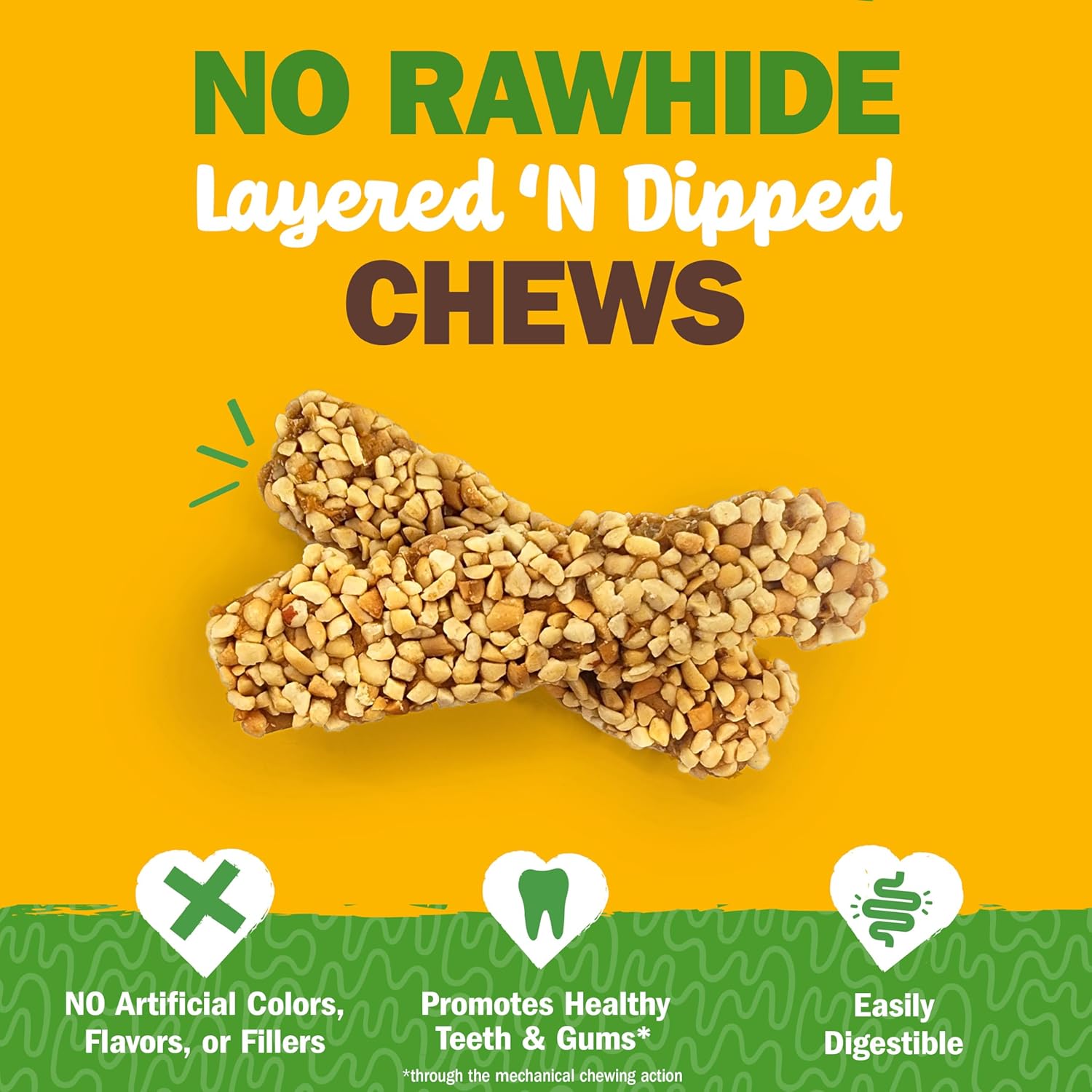 Cadet 2 pk Chewalicious® Layered N Dipped Chews - Peanuts Dog Treats & Chews