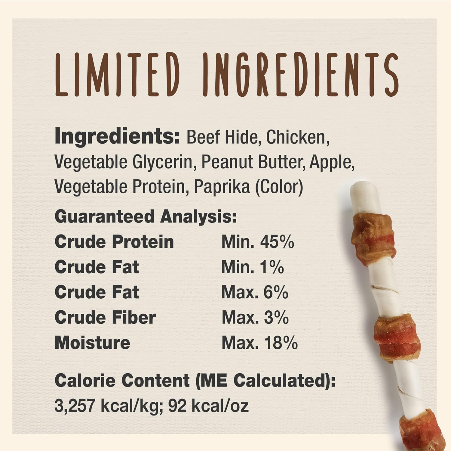 Cadet 3 pk Large Kabobs Apple Peanut Butter Delight Dog Treats & Chews