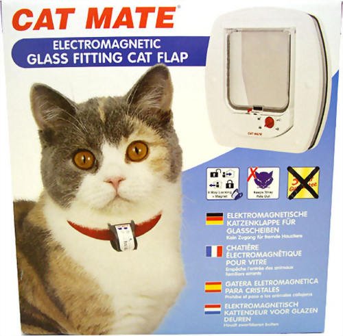 Cat Mate Electromagnetic Glass Fitting Cat Flap