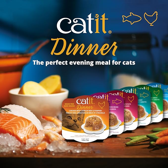 Catit Fish Dinner Multipack, 12 x 75 g