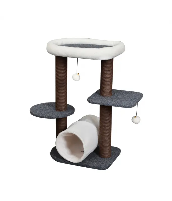 Catry Stylish Cat Tree With Scratch Post 43X33X72Cm