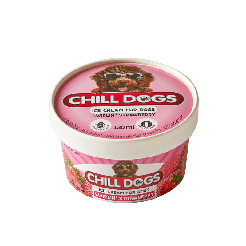 Chill Dogs Party Box 4 Cups x 130ml Ice Cream For Dogs