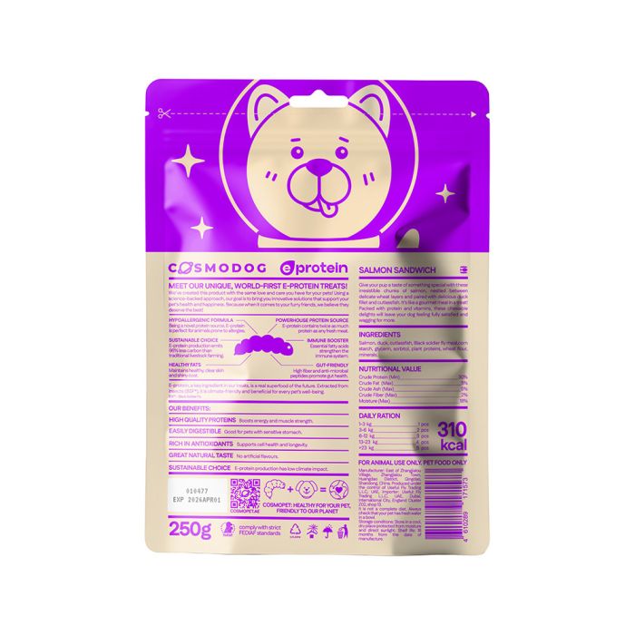 Cosmodog Salmon Sandwich Dog Treats 250g