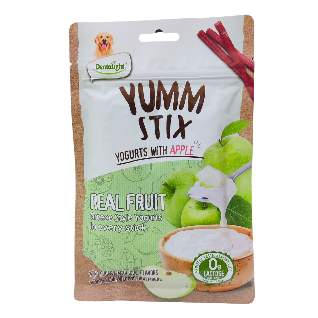 Dentalight Yumm Stix for Dogs Wet & Soft - Yogurt with Apple 70g