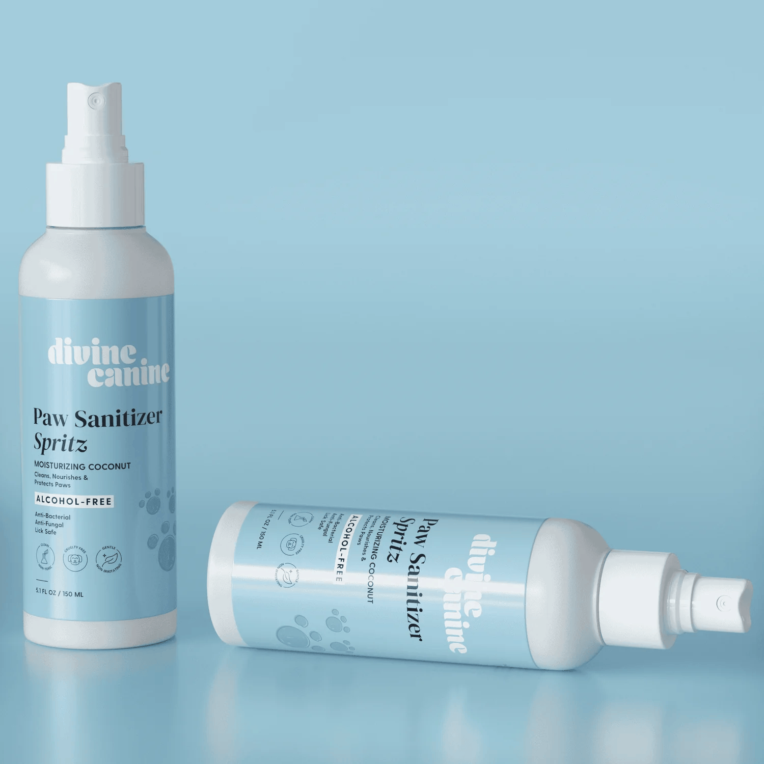 Divine Canine - Paw Sanitizer Spritz - Moisturizing with Coconut - 250g