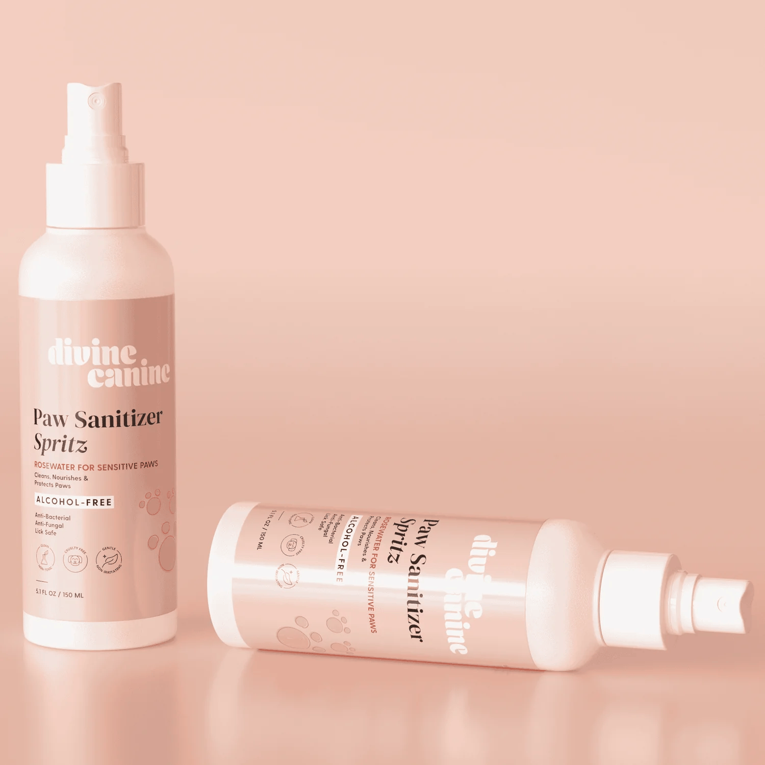 Divine Canine - Paw Sanitizer Spritz - Moisturizing with Rosewater - 250g