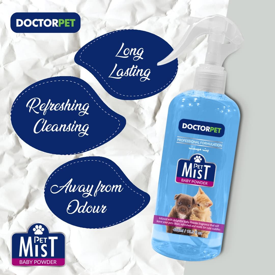 Doctor Pet Mist Baby Powder Fragrance for Dog and Cat - 400 ml