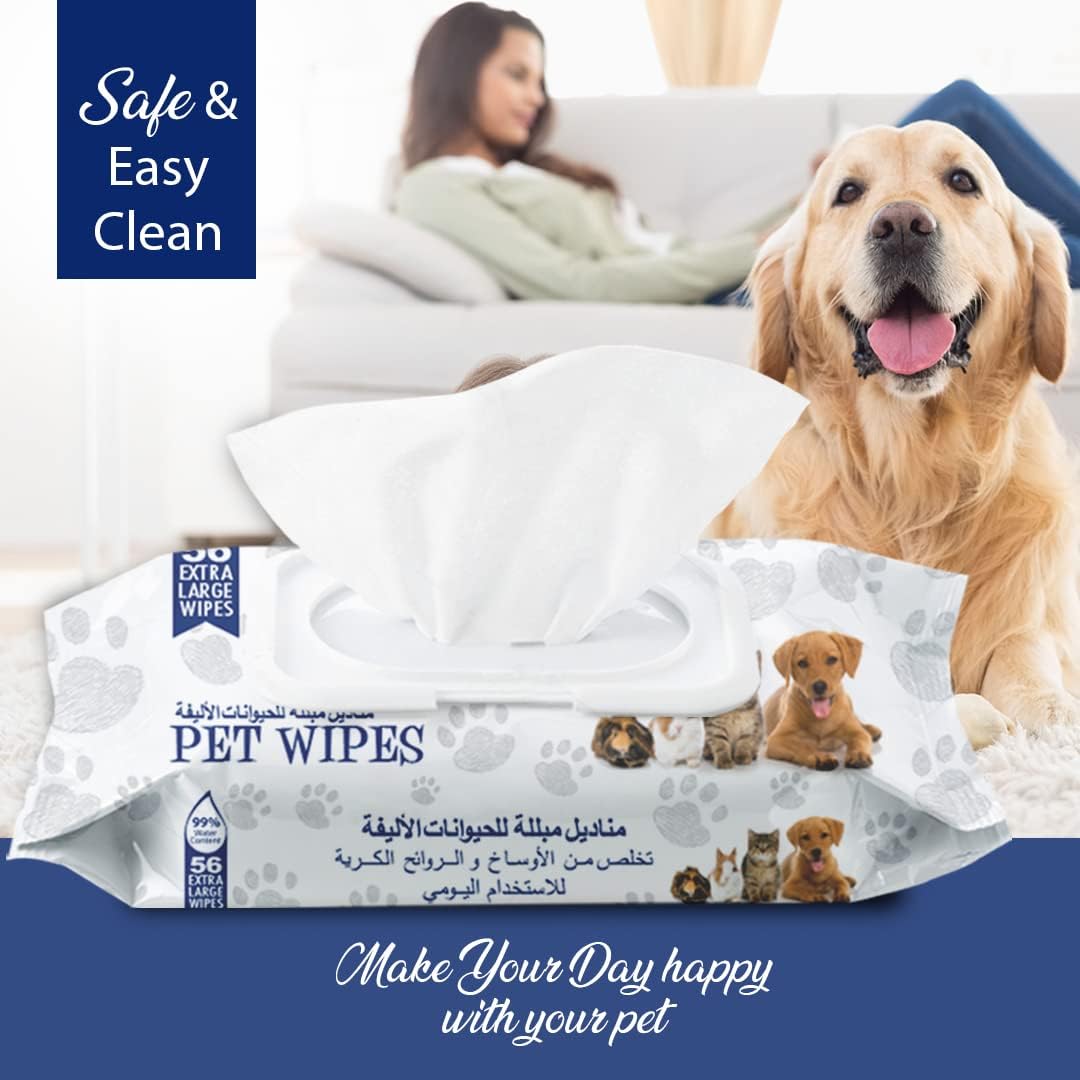 Doctor Pet Pet Wipes - 56 Pcs