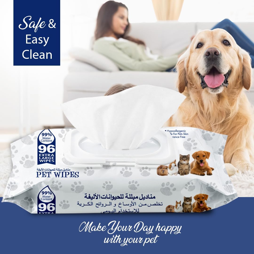 Doctor Pet Pet Wipes - 96 Pcs