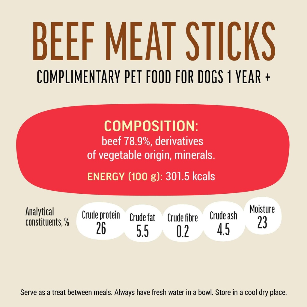 Dog Fest Beef Meat Stick for Adult Dogs
