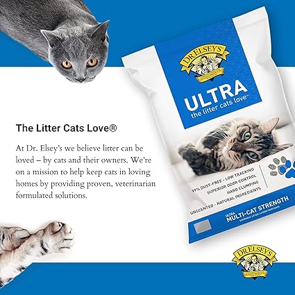 Dr Elseys Precious Cat Ultra Hard Clumping Non Scented 99% Dust Free 8kg-CAT LITTER