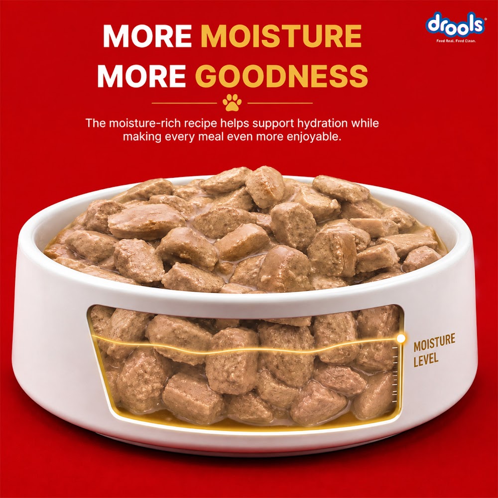 Drools Adult Wet Dog Food, Real Chicken and Chicken Liver Chunks in Gravy,10 Pouches + 2 Pouches Free (12 x 60g )