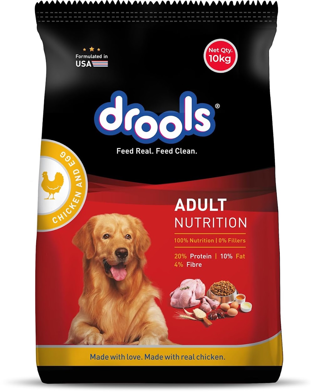 Drools Chicken and Egg Adult Dry Dog Food, 10kg
