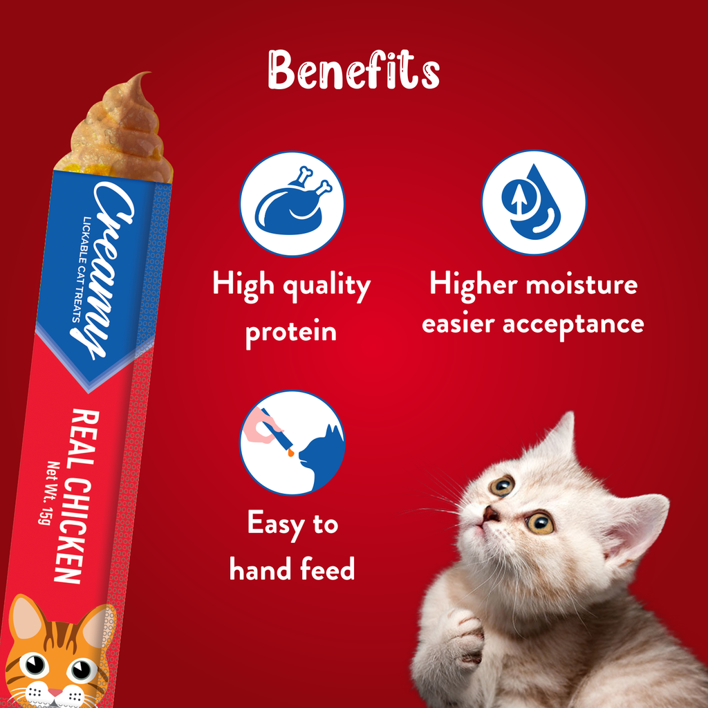 Drools Creamy Chicken Cat Treats 5x15g (75gm)