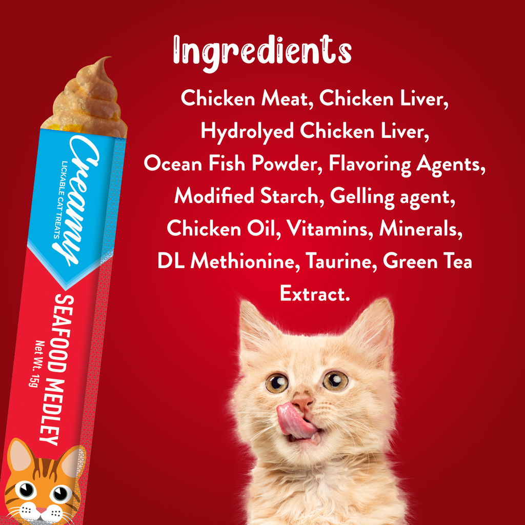 Drools Creamy Seafood Medley Cat Treats 5x15g (75gm)